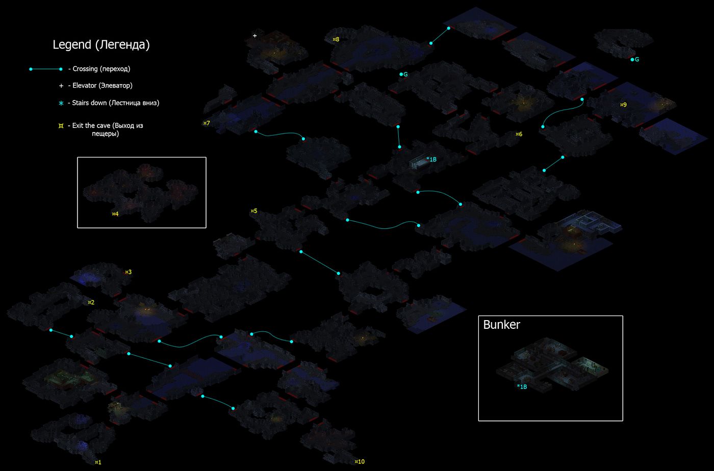 Underrail карта локаций